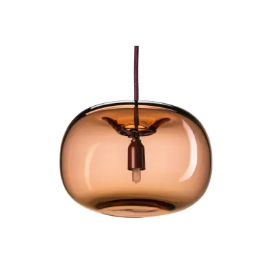 Pebble Knubbig takpendel, oxblod/glas 21cm