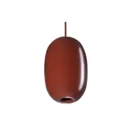 Pebble Långsträckt takpendel, oxblod/metall 16cm