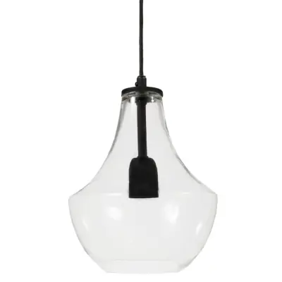 PR Home Hamilton Taklampa Clear/black 21cm