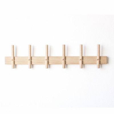 ROON & RAHN Reces klädhängare, med 6 krokar - ljus ek med