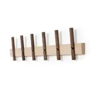 ROON& RAHN Reces klädhängare, med 6 krokar - naturlig och brun ek (B: 78)