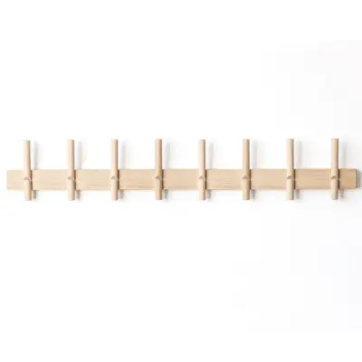 ROON & RAHN Reces klädhängare, med 8 krokar - ljus ek med