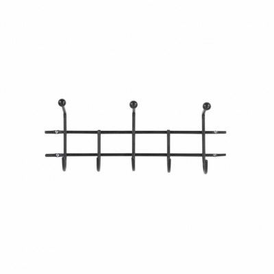 SPINDER DESIGN Barato 3 rader krokar, med 8 krokar - svart stål (45,6x18)
