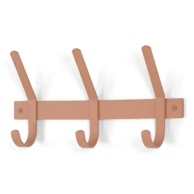 SPINDER DESIGN Dexter 3 klädhängare, w. 3 krokar - lera terra stål