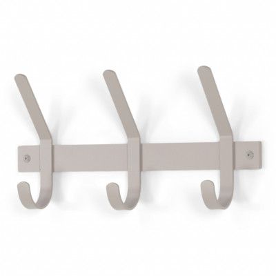 SPINDER DESIGN Dexter 3 klädhängare, w. 3 krokar - silkeslent taupe stål