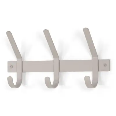 SPINDER DESIGN Dexter 3 klädhängare, w. 3 krokar - silkeslent taupe stål