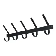 SPINDER DESIGN Dexter klädhängare, med 5 krokar - svart stål
