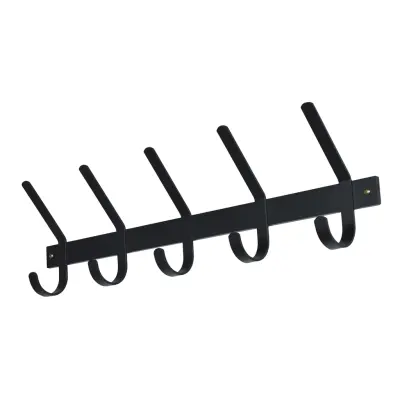 SPINDER DESIGN Dexter klädhängare, med 5 krokar - svart stål