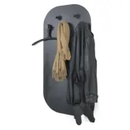 SPINDER DESIGN Espen Klädhängare, med 5 Krokar och Magnetisk Platta - Svart Stål (55 x 115 cm)