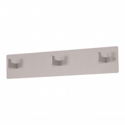 SPINDER DESIGN Leatherman 3 klädhängare, w. 3 krokar - silkeslent taupe stål