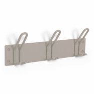 SPINDER DESIGN Miles 3 klädhängare, w. 3 krokar - silkeslent taupe stål