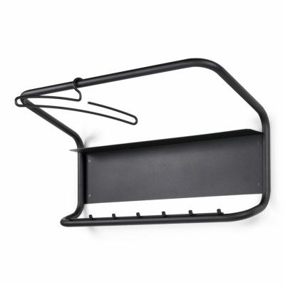 SPINDER DESIGN Bend klädhängare, w. 7 krokar - svart stål (B:80)