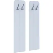 VCM NORDIC Balia klädhängare, w. 4 krokar - vitt trä (set med 2)