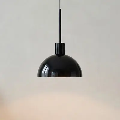 Vienda pendellampa, svart, Ø 20 cm, metall, GU10 – Herstal - Matsal - Modern - Med en ljuskälla