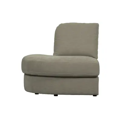 VTWONEN Family 1-persons soffmodul, runt hörn, vänster - varmgrå polyester