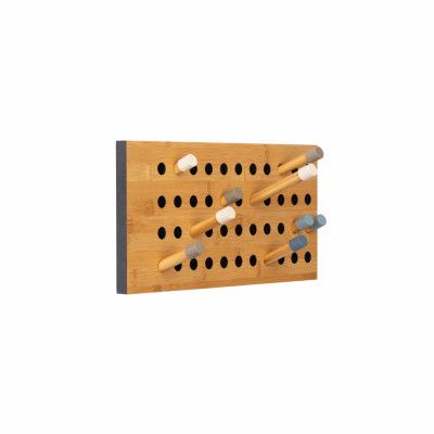 WE DO WOOD Scoreboard Liten klädhängare, horisontell, w. 12 krokar - naturlig ekfanér och trä