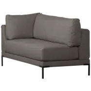 WOOOD Matbänk hörnelement höger grå melerad