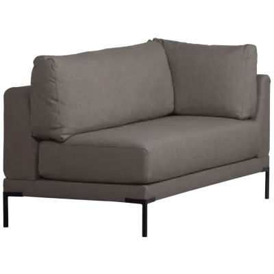 WOOOD MATBÄNK HÖRNELEMENT VÄNSTER GRÅ MELANGE