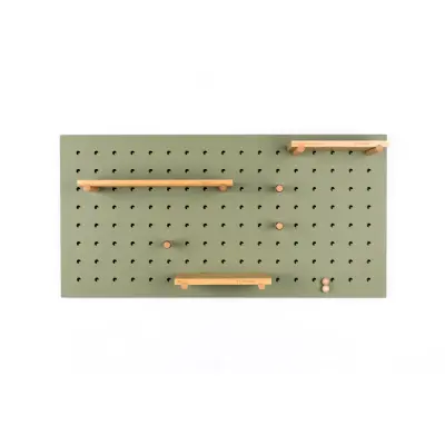 ZUIVER Bundy Pegboard organiser - grönt järn och bambu trä