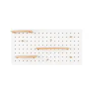 ZUIVER Bundy Pegboard organiser - vitt järn och bambu trä