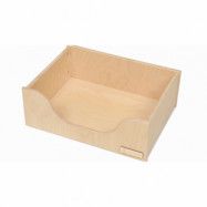 ANIMOOD Marti hundsäng, med ljusgrå kudde - naturlig plywood (49x35)