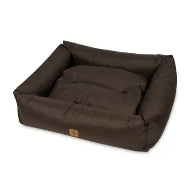 ANIMOOD Maurice hundsäng, rektangulär - brun och wigofil (80x71)