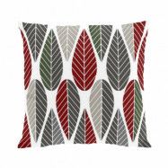 Arvidssons Textil Blader kuddfodral Röd-grön