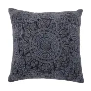 BLOOMINGVILLE Adin kudde, blå, bomull W: 45 cm, L: 45 cm