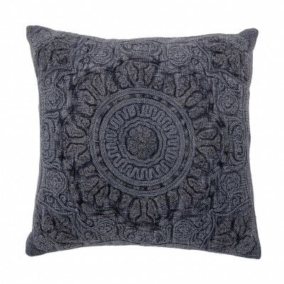 BLOOMINGVILLE Adin kudde, blå, bomull W: 45 cm, L: 45 cm