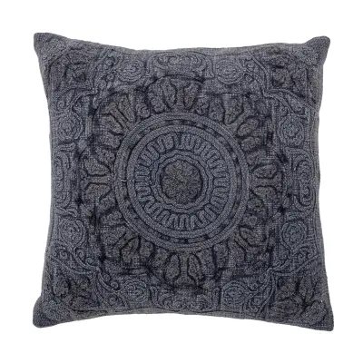 BLOOMINGVILLE Adin kudde, blå, bomull W: 45 cm, L: 45 cm