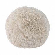 Bloomingville Betsy kudde fårull Ø30 cm Vit