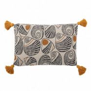 Bloomingville Bloomingville kudde gula tofsar 40x60 cm Gul