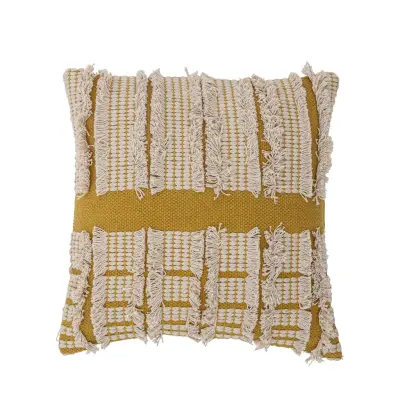 BLOOMINGVILLE Cea kudde, gul, bomull W: 45 cm, L: 45 cm