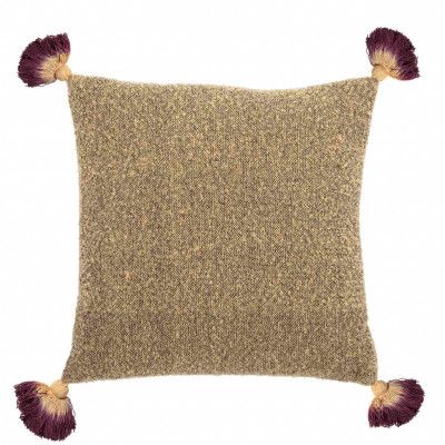 BLOOMINGVILLE kudde - gul akryl/bomull, fyrkantig (45x45)