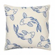 Broste Copenhagen Koi kuddfodral 50x50 cm Intense blue