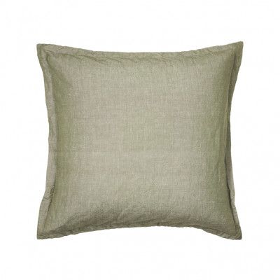 BROSTE COPENHAGEN Linn kuddfodral, fyrkantigt - druvbladsgrön bomull/linne (60x60)