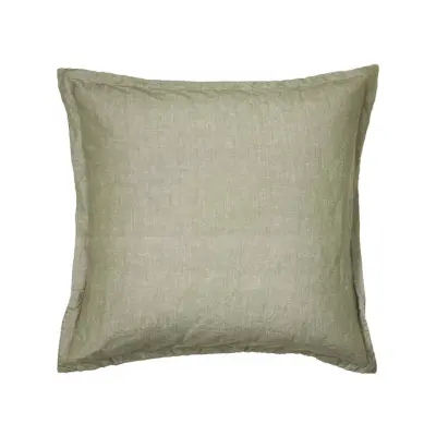 BROSTE COPENHAGEN Linn kuddfodral, fyrkantigt - druvbladsgrön bomull/linne (60x60)
