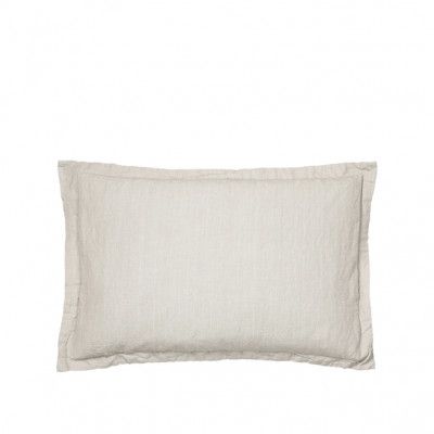 BROSTE COPENHAGEN Linn kuddfodral, rektangulärt - matt grå bomull/linne (40x60)