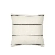 BROSTE COPENHAGEN Sigrid kuddfodral, fyrkantigt - ljusbeige och svart bomull/linne (50x50)