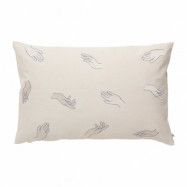 Broste Copenhagen Touch kuddfodral 40x60 cm Intense blue-off white