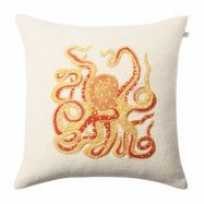 Chhatwal&Jonsson Embroidered Octopus kuddfodral 50x50 cm Spicy yellow-orange