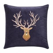 Chhatwal&Jonsson Embroidered Reindeer kuddfodral 50x50 cm Navy