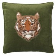Chhatwal&Jonsson Embroidered Tiger kuddfodral 50x50 cm Cactus green