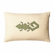 Chhatwal&Jonsson Gecko kuddfodral 60x40 cm Light beige-cactus green