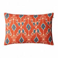Chhatwal&Jonsson Ikat Goa kuddfodral 60x40 cm Apricot orange-heaven blue