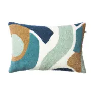 Chhatwal&Jonsson Sanskriti kuddfodral 40x60 cm Heaven blue-offwhite-sand-aqua