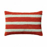 Chhatwal&Jonsson Stripe linen boucle kuddfodral 40x60 cm Apricot orange-aqua