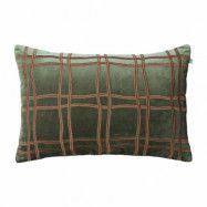 Chhatwal&Jonsson Tattersall kuddfodral 40x60 cm Forest green-cognac
