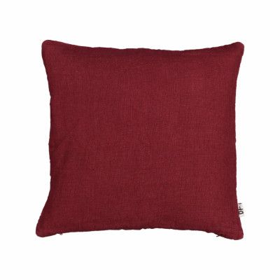 Kuddfodral Lino 50x50 Vinröd