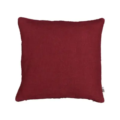 Kuddfodral Lino 50x50 Vinröd